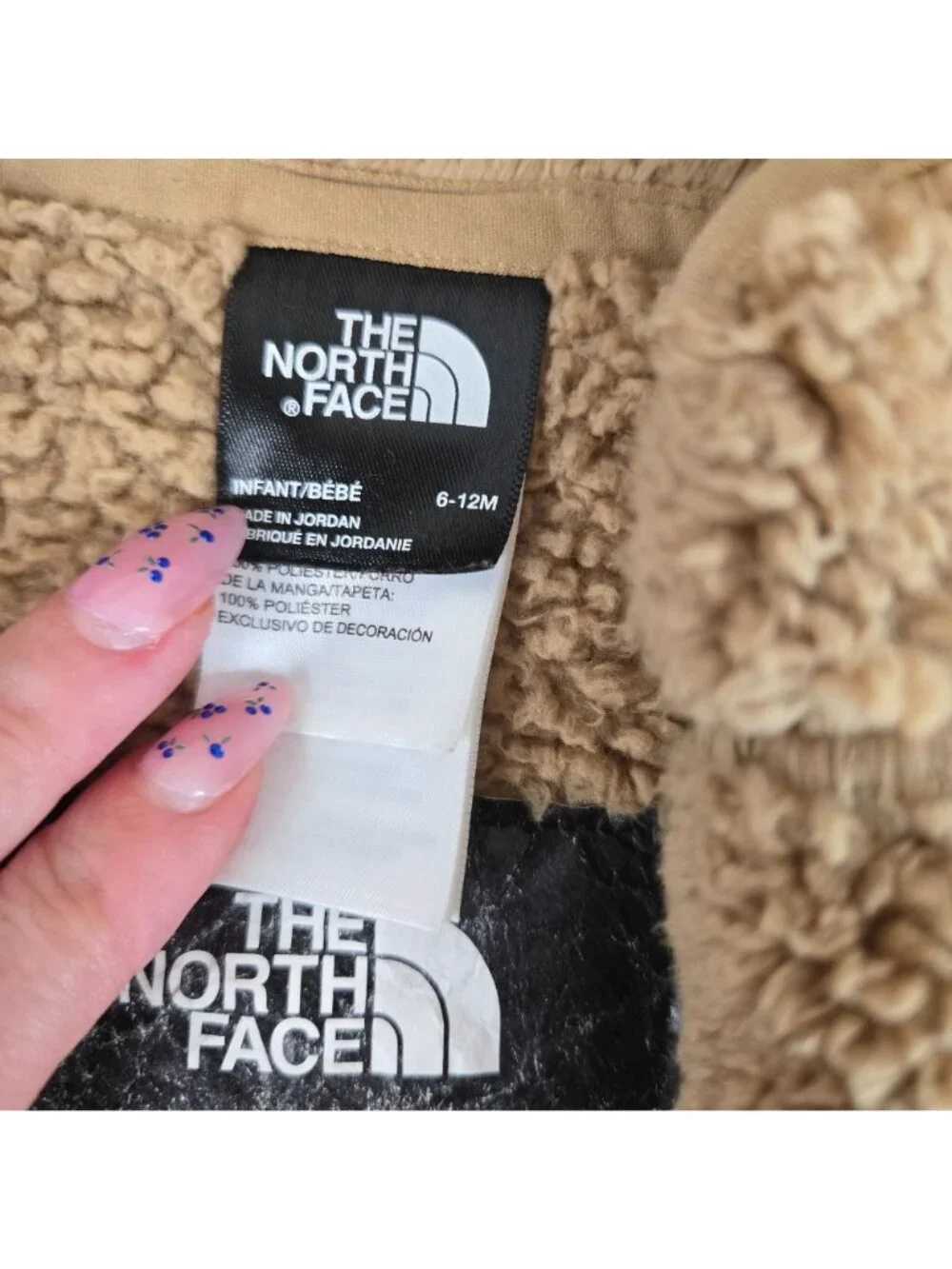 The North Face Infant Bear Bunting Brown 6-12M Sherpa Fleece Hoodie Full-Zip Win